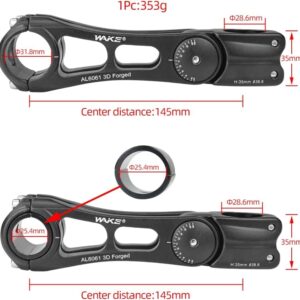 BESNIN Adjustable Bike Stem 0-90 Degree 25.4mm 31.8mm Universal for Handlebar 145mm stem, Adjustable MTB Stem Mountain Bike Stem for Bicycle, Road Bike, MTB, BMX, Cycling