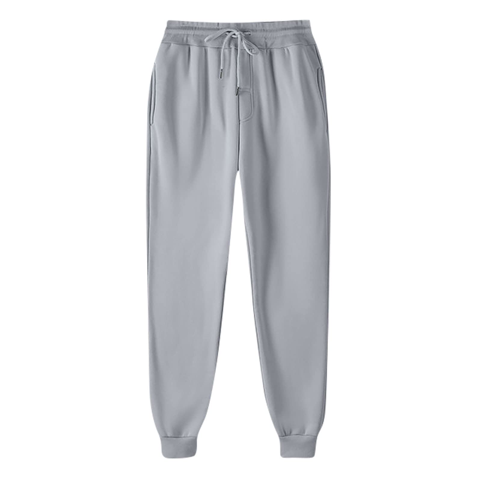 Gumipy Womens Sweatpants with Pockets Loose Fit Fleece Oversized Sweat Pants Workout Yoga Tapered Pants Activewear C-Gray