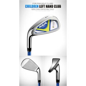 #7#9 Junior Golf Club Irons, Left Handed Kids Golf Clubs, Boys Girls Golf Irons (Blue,#7 (5-8 Y))