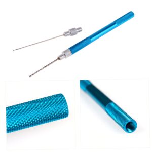 KUYYFDS Carp Bait Needle Kit Tool Set Aluminum Alloy Baiting Fishing Needles Set Fish Drill Tackle Blue Baiting Rig Tool Fishing Bait Storage