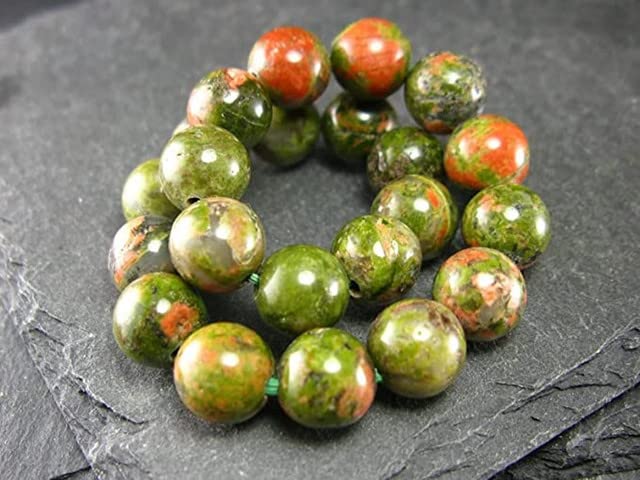 YONKU Unakite Jasper Genuine Bracelet ~ 7 Inches ~ YO-BRACE-7453