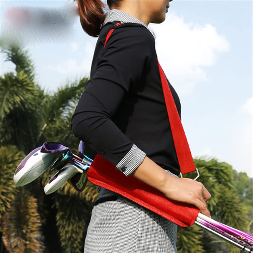 Portable Golf Club Bag Lightweight Travel Carrier Bag Ideal for Golf Course Driving Range Golf Gift Accessories for Men Women (Red)