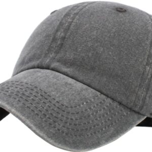 KB-PG-Low Washed Gray Original Classic Low Profile Cotton Hat Men Women Baseball Cap Dad Hat Adjustable Unconstructed Plain Cap