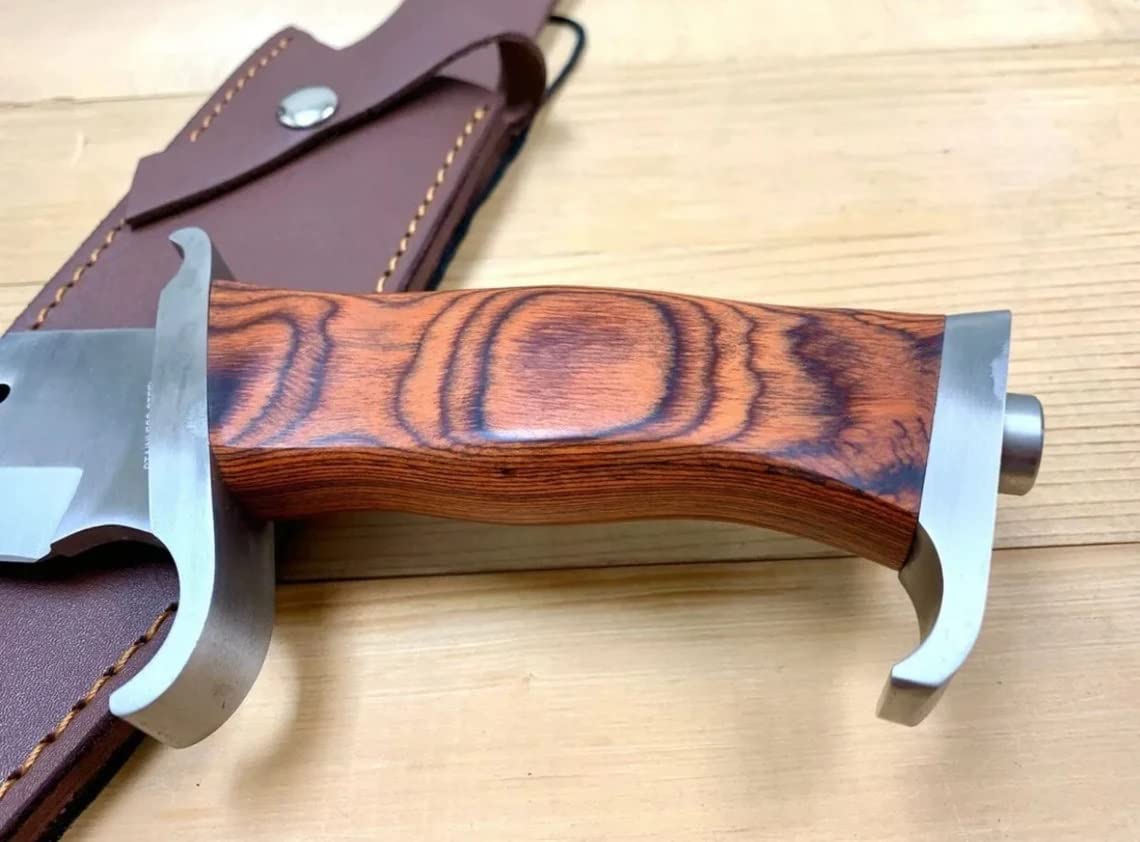 UNIQUE BLADES ! Custom Handmade knife 17'inches Rambo Knife Hunting Survival Bowie Knife ! Full Tang Knife With Leather Sheath