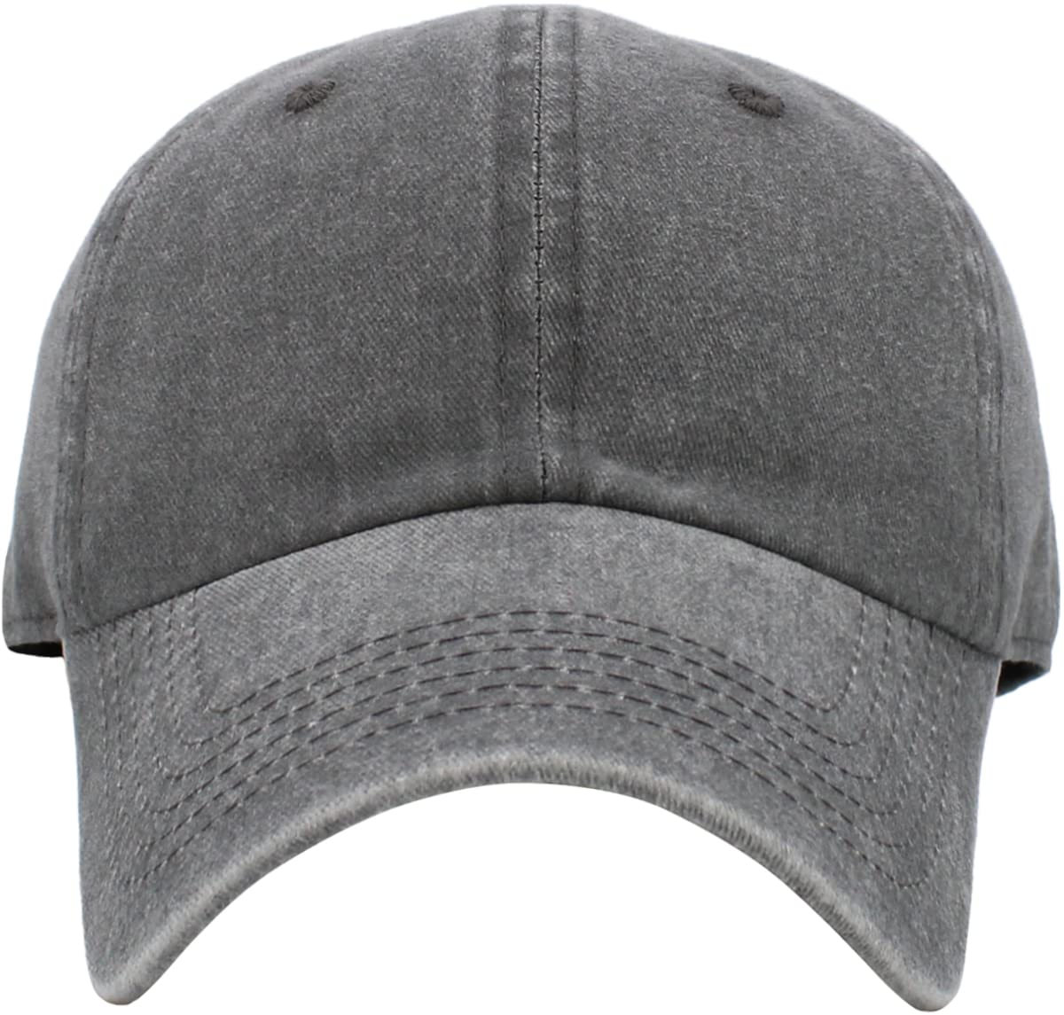 KB-PG-Low Washed Gray Original Classic Low Profile Cotton Hat Men Women Baseball Cap Dad Hat Adjustable Unconstructed Plain Cap