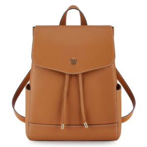 missnine small backpack purse for women fashion pu leather backpack purse ladies travel bag casual daypack brown