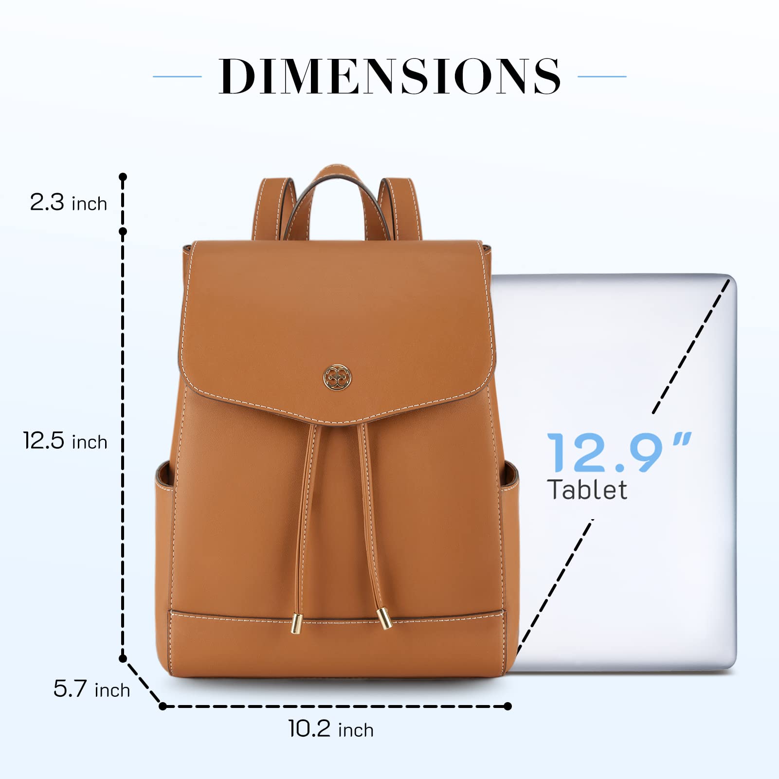 Missnine Small Backpack Purse for Women Fashion PU Leather Backpack Purse Ladies Travel Bag Casual Daypack Brown