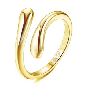 fasacco 14k gold fillled toe rings for women hug cz triple simple band toe rings adjustable toe rings hug