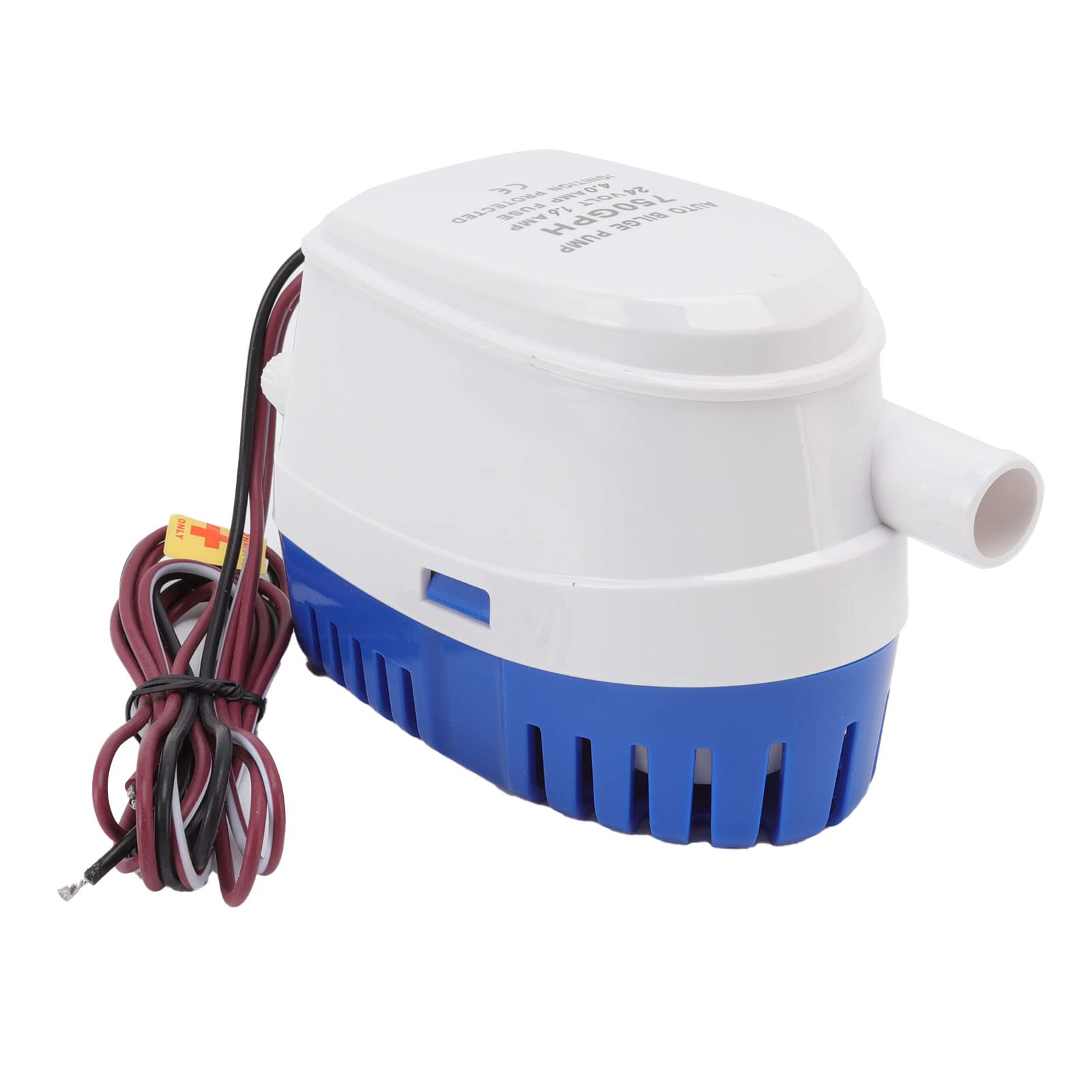 Bilge Pump, Bilge Pumps for Boats, Auto Bilge Pump Impact Resistance Mini Multifunctional DC Submersible Pump with Float Switch (24V)