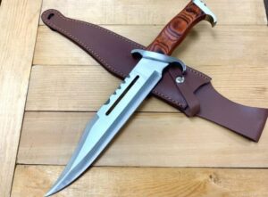 unique blades ! custom handmade knife 17'inches rambo knife hunting survival bowie knife ! full tang knife with leather sheath