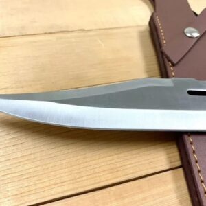 UNIQUE BLADES ! Custom Handmade knife 17'inches Rambo Knife Hunting Survival Bowie Knife ! Full Tang Knife With Leather Sheath