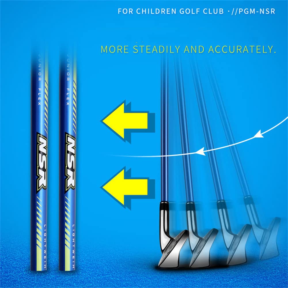 #7#9 Junior Golf Club Irons, Left Handed Kids Golf Clubs, Boys Girls Golf Irons (Blue,#7 (5-8 Y))