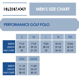 Men's Performance Dry Fit Golf Shirt, Quick-Dry Short Sleeve Polo, Moisture Wicking Navy/White L