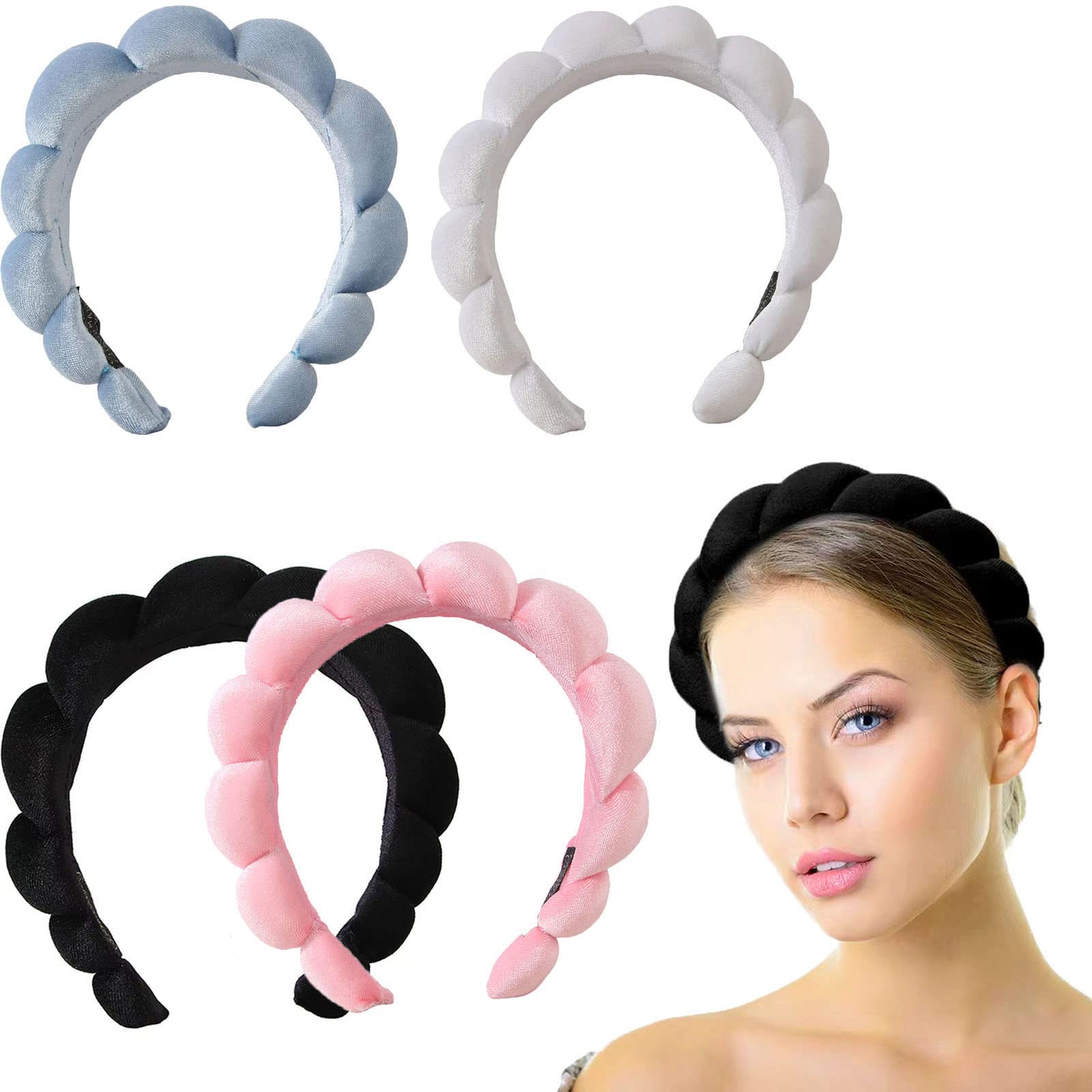 GASIFU Velvet Spa Headband for Women, Makeup Headband, Headband for Washing Face, Skincare Headband