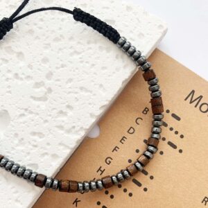 Honaer Morse Code Bracelets Inspirational Jewelry Gifts for Women Men Friend