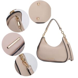 MKF Collection Shoulder Bag for Women, Vegan Leather Hobo Crossover Fashion Handbag Purse