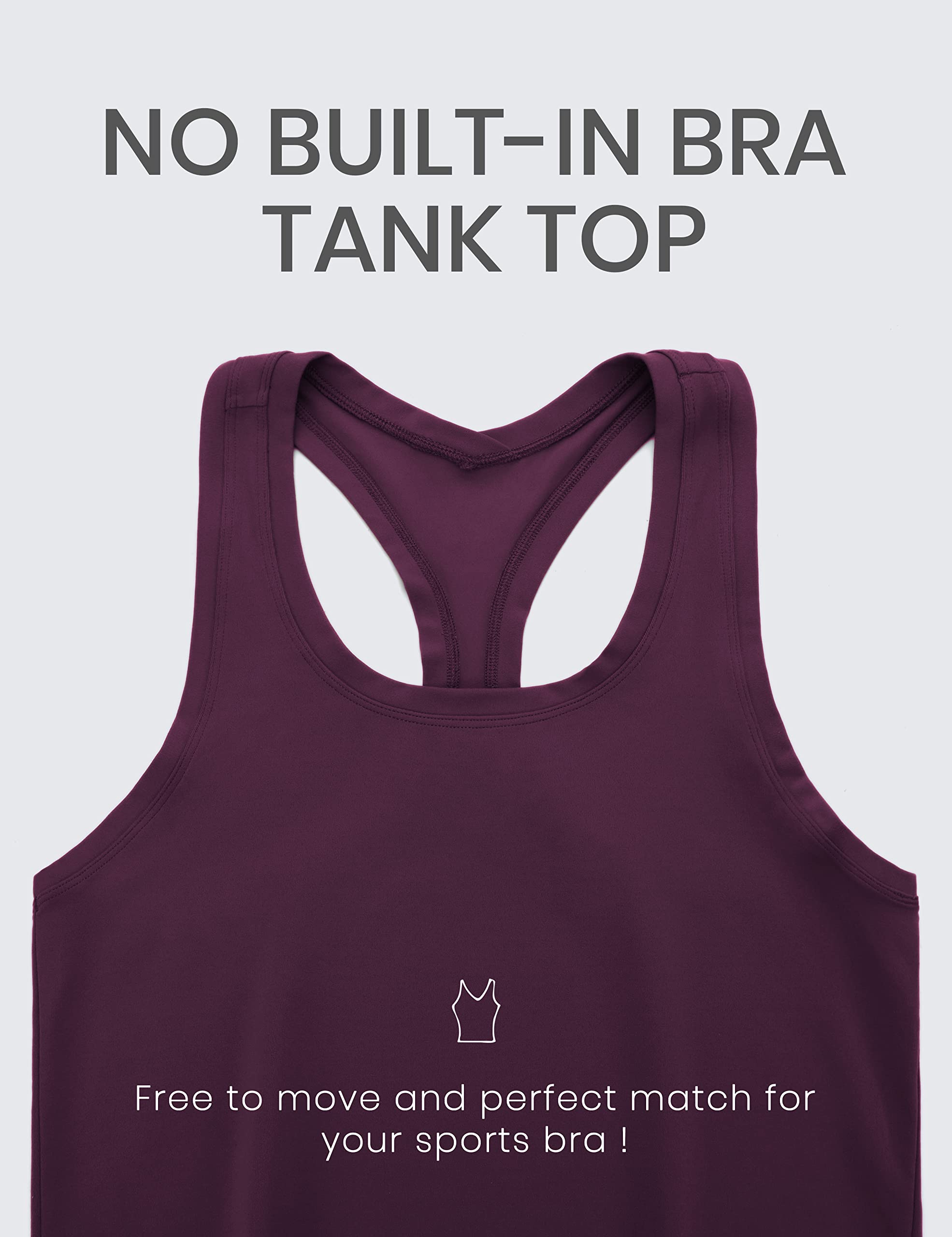 CRZ YOGA Women's Butterluxe Workout Tank Tops Racerback Tank Yoga Sleeveless Top Camisole Athletic Gym Shirt Deep Purple Medium