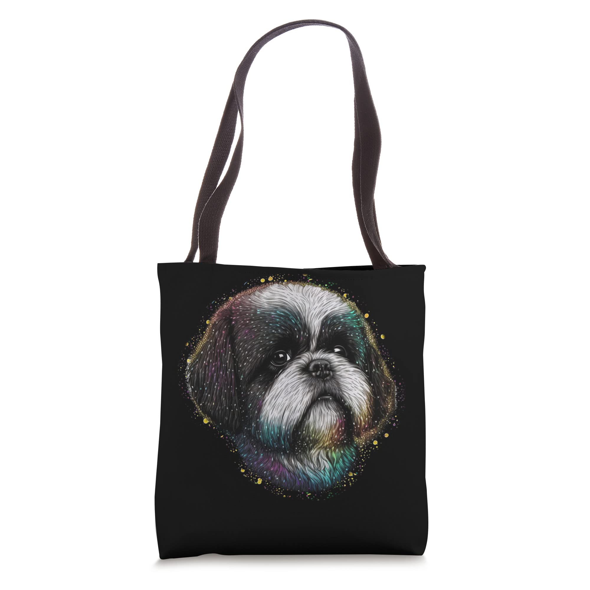 Cute Shih Tzu Lover Colorful Art Men Women Dog Mom Dog Dad Tote Bag