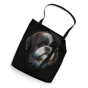 Cute Shih Tzu Lover Colorful Art Men Women Dog Mom Dog Dad Tote Bag