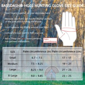 BASSDASH Unisex Fingerless Camo Hunting Gloves for Men's Women's Early Season Warm Weather UPF 50+ Lightweight Fishing Photography HG03