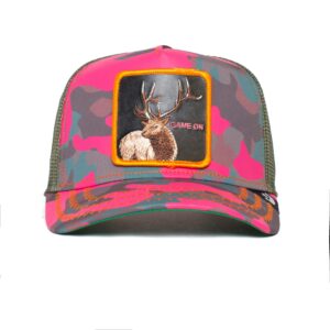 Goorin Bros. The Farm Kablamo Camo Collection Unisex Adjustable Trucker Cap, Pink (Elk Season Dreams), One Size