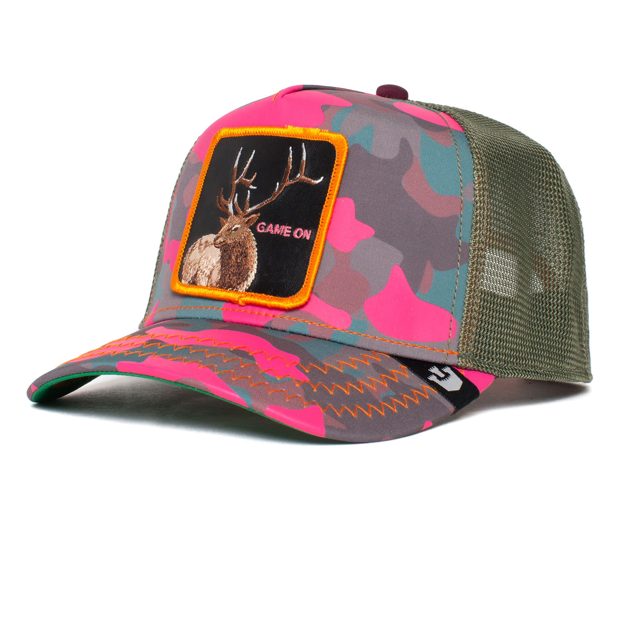 Goorin Bros. The Farm Kablamo Camo Collection Unisex Adjustable Trucker Cap, Pink (Elk Season Dreams), One Size