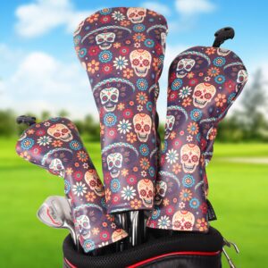 SHABIER Golf Skull Design Golf Wood Club Headcover Driver Cover for Taylormade M5 M6 Driver (Driver Head Cover)