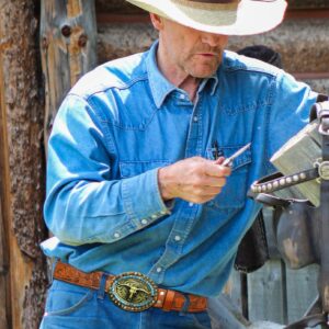 RechicGu Mens Western Leather Buckle Belt, Bull Head Engraved Brown Cowboy Concho Belts With Long Horn Bull Buckles, 1-1/2 Inch Wide S Gold