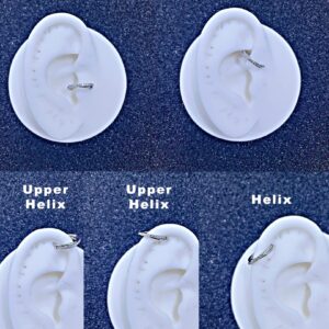 16g 8mm Silver 316L Surgical Steel Septum Rings Cubic Zirconia Nose Piercing Ring Twisted Hinged Nose Rings Hoop Cartilage Earring Lip Tragus Daith Rook Helix Piercing Jewelry 16 Gauge Septum Clicker