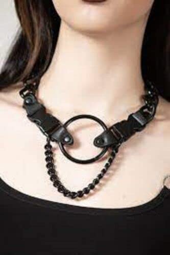 Killstar Insertion Chain Choker Chunky Black Metal Chain Necklace