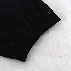 4 Pairs Men Socks Thin Stretchy Winter Warm Business Short Ankle Sock Casual Sports Workout Crew Socks (Black, One Size)