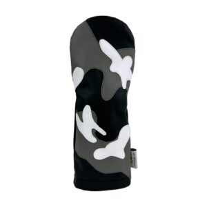 black gray and white camo sunfish leather fairway wood (no indicator) golf club headcover