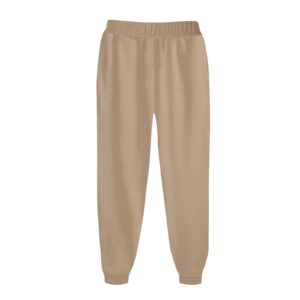 Gumipy Sweatpants for Women High Waisted Drawstring Jogger Relaxed Fit Cotton Soft Active Lounge Trousers with Pockets A-Khaki