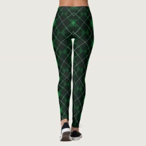 Womens Printed Leggings High Waisted St Patricks Cute Clover Tights Tummy Control Stretch Yoga Pants Slimming Bottoms(B02-Black,XX-Large)