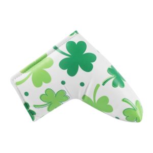 SHABIER Golf Putter Cover Shamrock Design Headcover for Blade Golf Putter Head Cover