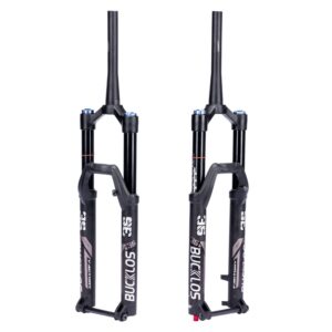 bucklos mtb air suspension fork 27.5 29 110 * 15mm boost am e-bike tapered, travel 160mm 36mm inner tube thru axle rebound adjustment disc brake front forks, fit all mountain ebike ect. (29)