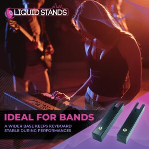 Liquid Stands Piano Stand Extender for Extra Security and Durability for 2-Tier Keyboard Stand - Extender for Wider Base to Keep Keyboard Stand Stable