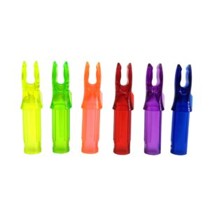 ZSHJGJR Arrows Nocks, 6.20mm / .244 inch Inside Diameter Plastic Nock for Compound & Recurve Bow Archery Accessories (3 Pack (72 Pcs), Cool Colours, .244)