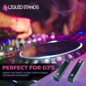 Liquid Stands Piano Stand Extender for Extra Security and Durability for 2-Tier Keyboard Stand - Extender for Wider Base to Keep Keyboard Stand Stable