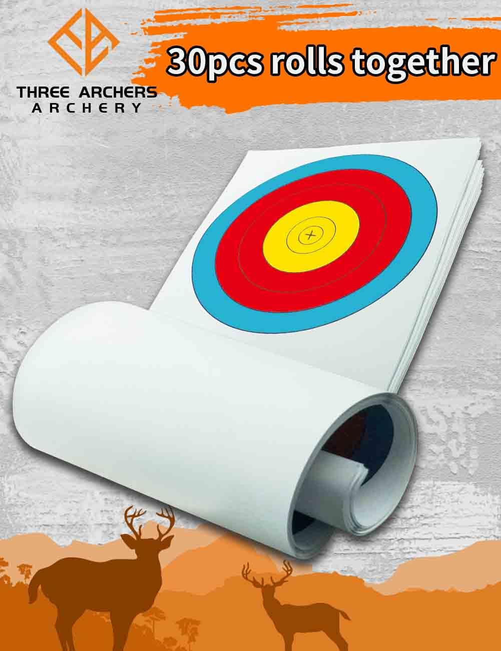 THREE ARCHERS Archery Vertical 30pcs 3 Spot Targets Recurve Bow Targets World Cup Archery Targets