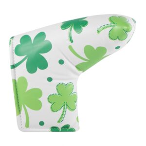 SHABIER Golf Putter Cover Shamrock Design Headcover for Blade Golf Putter Head Cover