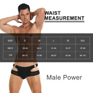 SKYSPER Men's Jock Strap Athletic Supporter For Men Sexy Jockstrap Male Underwear, SG44-Black Large