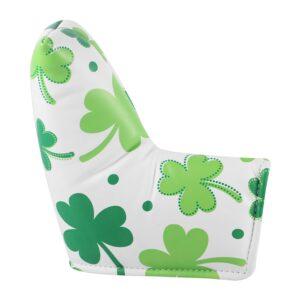 SHABIER Golf Putter Cover Shamrock Design Headcover for Blade Golf Putter Head Cover