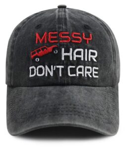 funny baseball hats for women, adjustable cotton messy hair don't care baseball cap, vintage car decorations hat, camping gym accessories women must haves, mothers day birthday gifts for mom mama