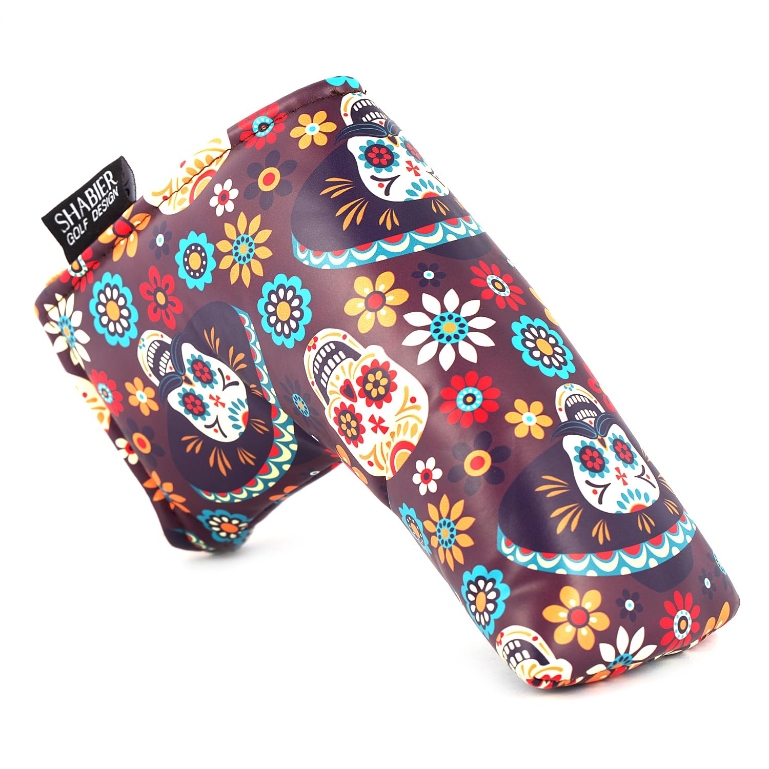 SHABIER Golf Putter Cover Skull Design Headcover for Blade Golf Putter Head Cover