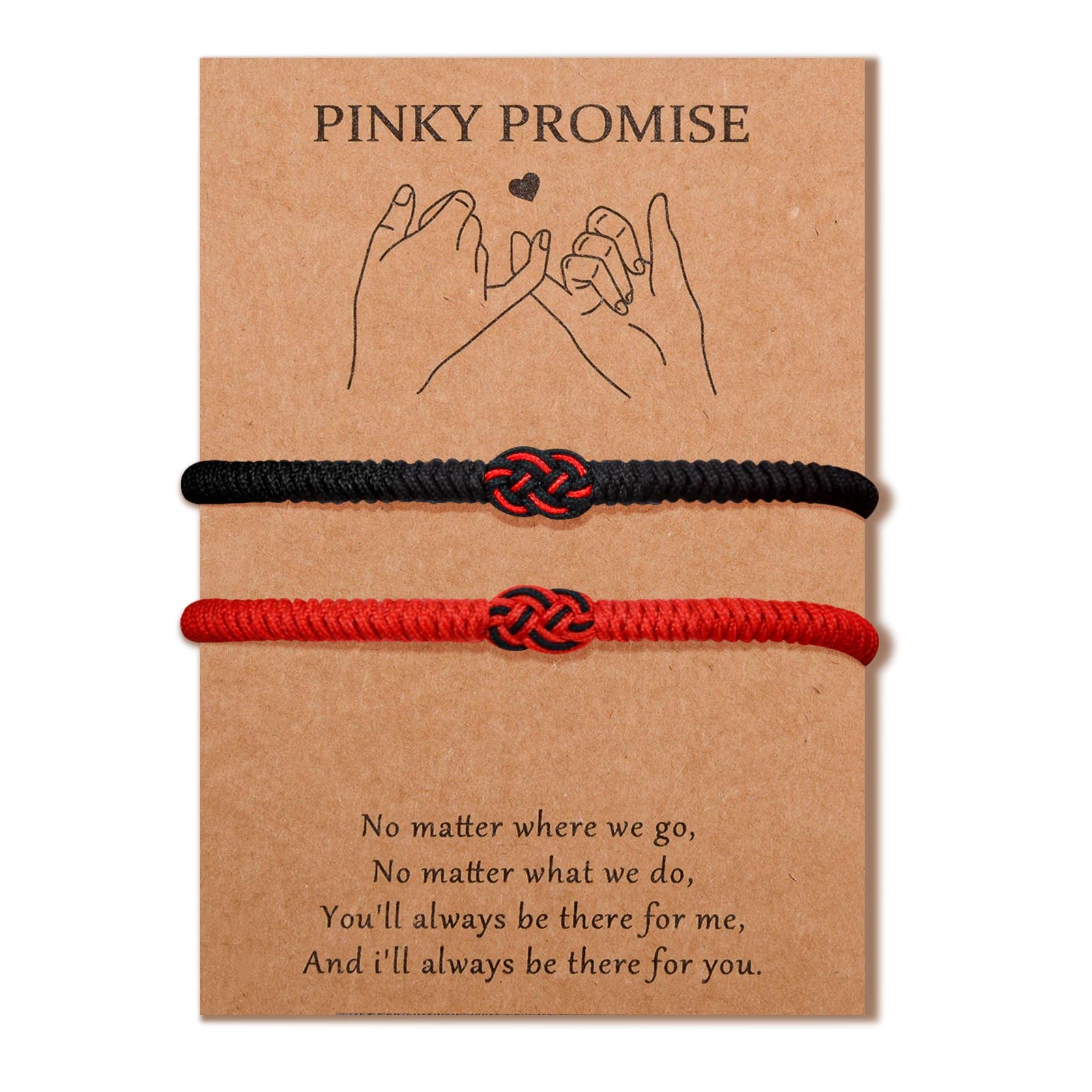 PZXHRY Couple Bracelets Red String Of Fate Bracelet Lucky Protection Long Distance Knot Handmade Matching Bracelets for Boyfriend Girlfriend Women Men