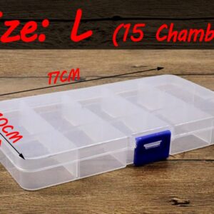 WellieSTR 3 Style Plastic Fishing Tackle Box for Fishing Fly Hook Lures Baits Accessories Tackle Boxes Size S M L