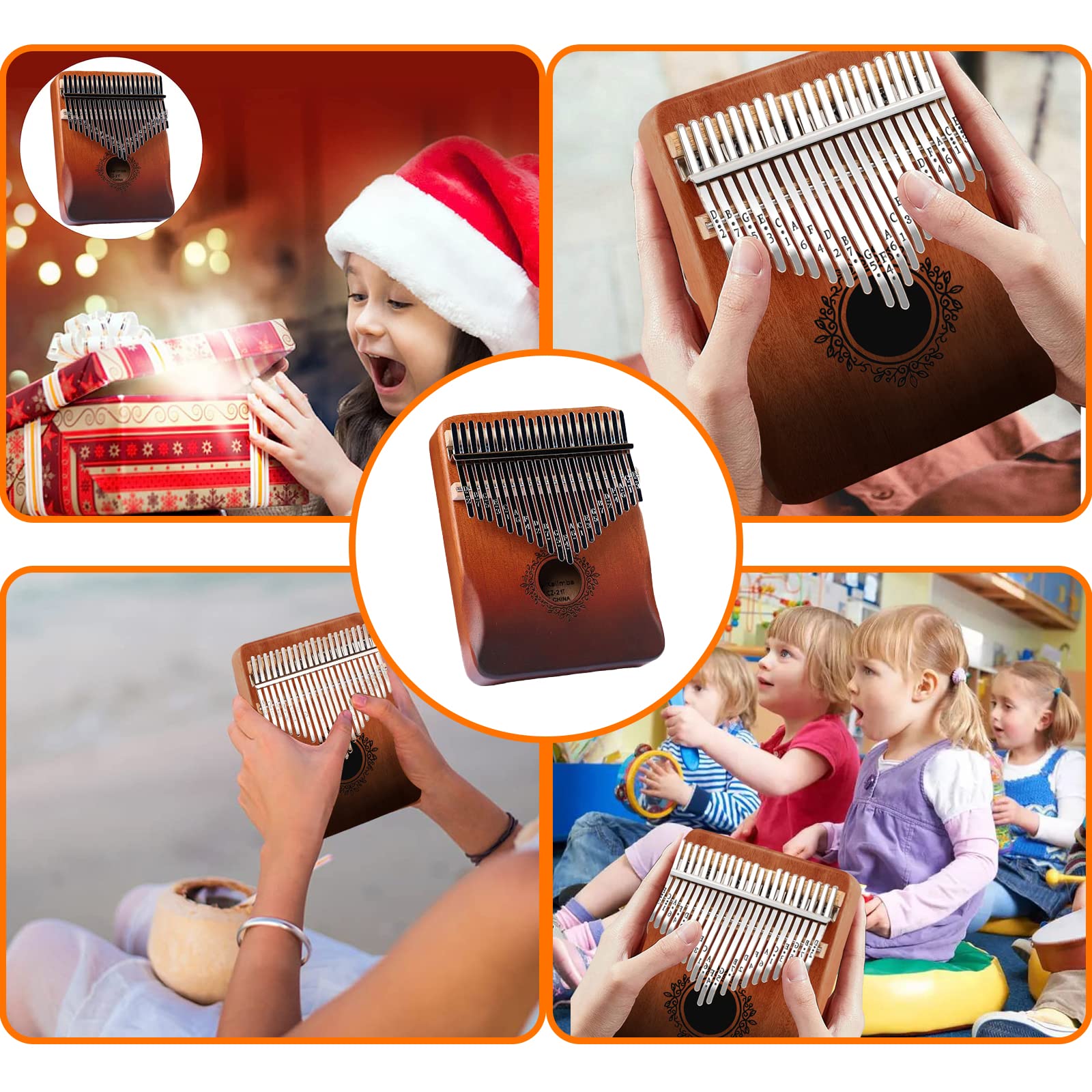 Kalimba 21 Keys,Calimba, Portable Kalimba Thumb Piano, Finger Piano Kalimba 21 Keys, Thumb Piano for Adults, Kids and Beginners.