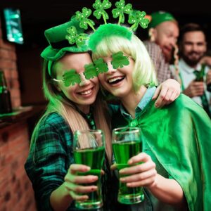 St. Patrick's Day Shamrock Headband St. Patrick's Day Costume Accessories and Green Shamrock Sunglasses St Patricks Day Irish Party Supplies Favors