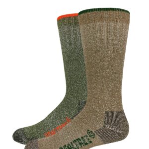 Realtree Mens Heavyweight Merino Wool Blend Full Cushion Mid Calf Boot Socks 2 Pair Pack